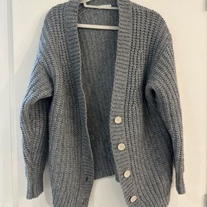 Aritzia Heather Gray Knit Cardigan